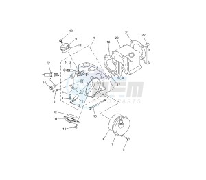 YP R BLACK X-MAX 250 drawing CYLINDER AND HEAD