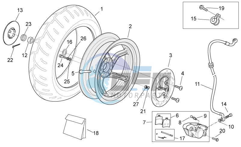 Rear wheel - disc brake