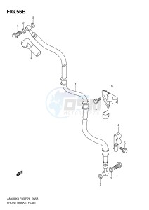 AN400 (E3-E28) Burgman drawing FRONT BRAKE HOSE (AN400SK5 SK6)