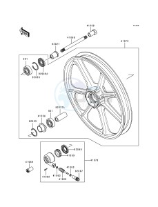 KZ 1000 P [POLICE 1000] (P15-P19) [POLICE 1000] drawing FRONT WHEEL