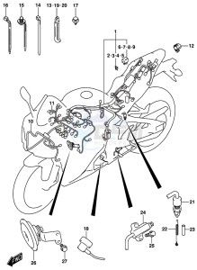 GSX-R1000 ARZ drawing WIRING HARNESS (GSX-R1000AL8 E21)