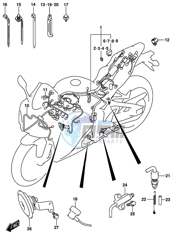 WIRING HARNESS (GSX-R1000AL8 E21)