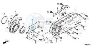 SH300C drawing LEFT CRANKCASE COVER