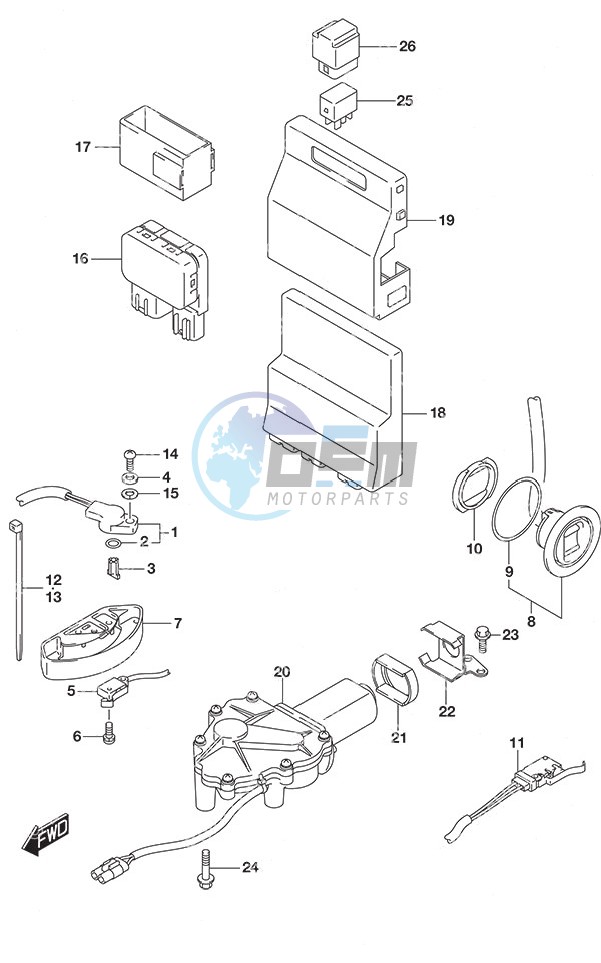 PTT Switch/Engine Control Unit