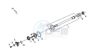 QUAD RAIDER 600 LE CHASSIS LONG drawing DRIVE SHAFT