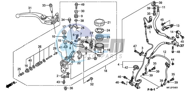 FR. BRAKE MASTER CYLINDER (CBR600RA)