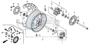 XL1000V drawing REAR WHEEL