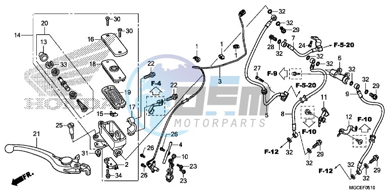 FR. BRAKE MASTER CYLINDER (CB1100A/SA/SAD)