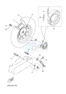 CW50N BW'S NAKED (2B7P 2B7P 2B7P) drawing REAR WHEEL