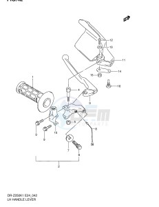 DR-Z250 (E24) drawing LH HANDLE LEVER