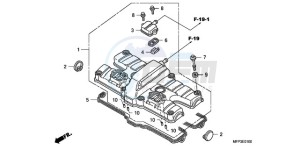 CB1300A9 France - (F / ABS CMF MME TWO) drawing CYLINDER HEAD COVER