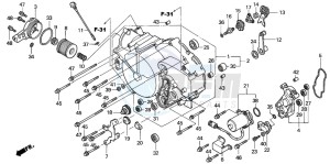 TRX350FM FOURTRAX 350 4X4 drawing FRONT CRANKCASE COVER (TRX350TE/FE)