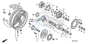 CB1000R9 Australia - (U) drawing REAR WHEEL