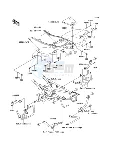 KFX700 KSV700B8F EU drawing Rear Fender(s)