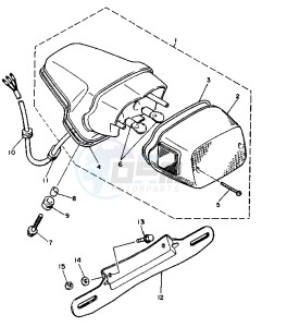 XV VIRAGO 750 drawing TAILLIGHT