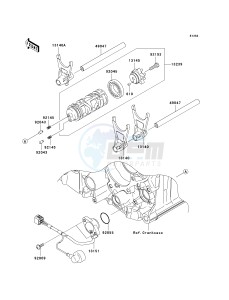 KRF 750 F [TERYX 750 4X4 NRA OUTDOORS] (F8F) C9FB drawing GEAR CHANGE DRUM_SHIFT FORK-- S- -