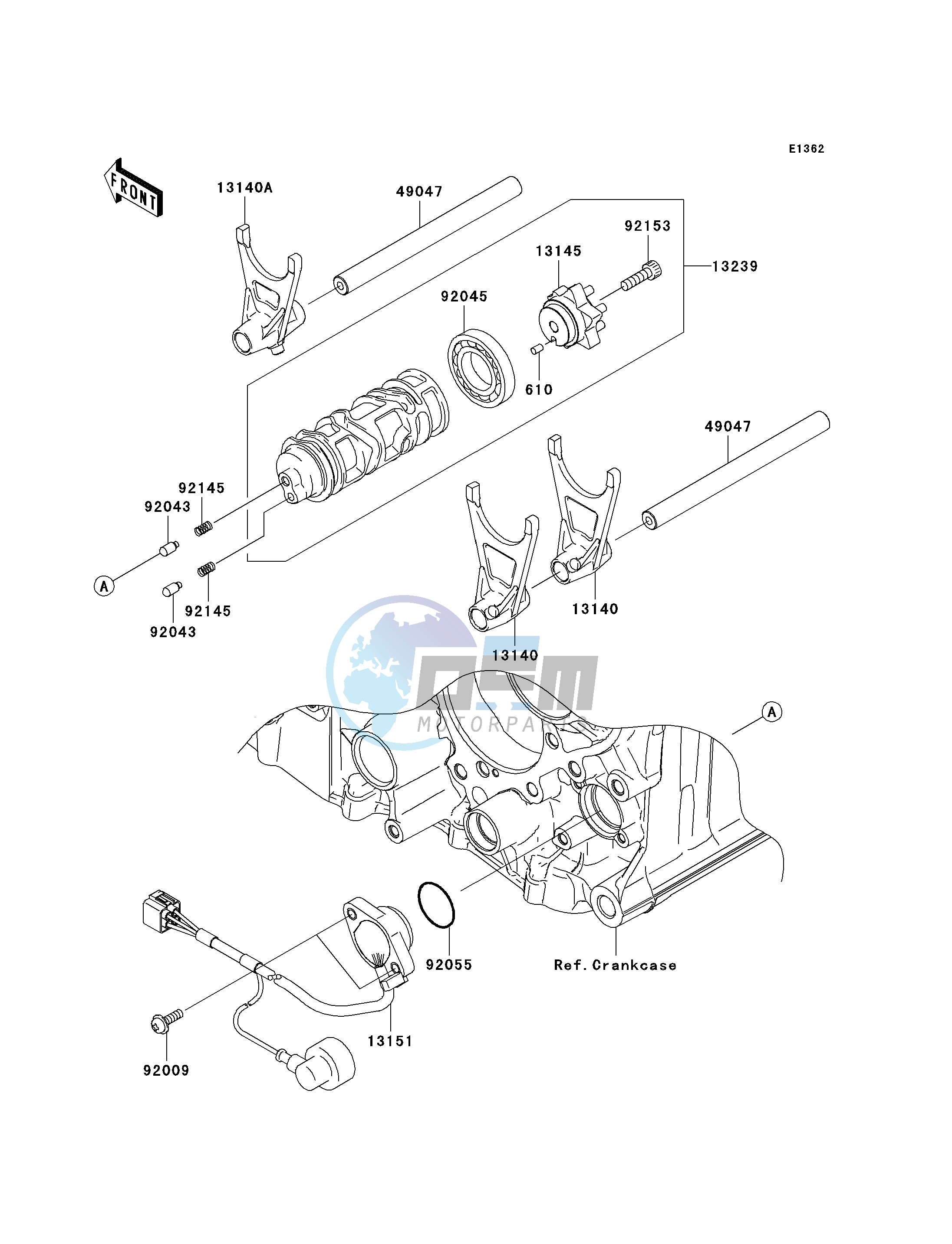 GEAR CHANGE DRUM_SHIFT FORK-- S- -