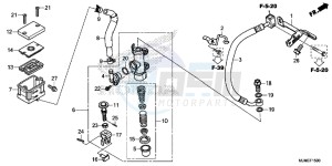 VFR800XF CrossRunner 2ED drawing REAR BRAKE MASTER CYLINDER