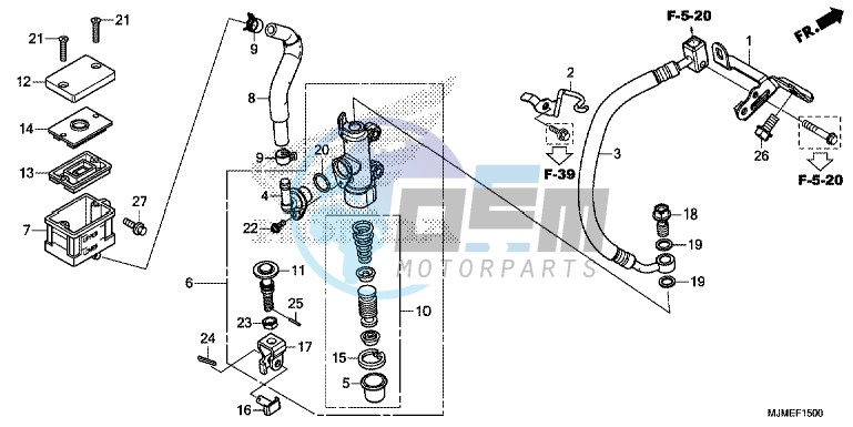 REAR BRAKE MASTER CYLINDER