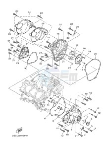 MTN850-A MTN-850-A MT-09 ABS (BS21) drawing CRANKCASE COVER 1