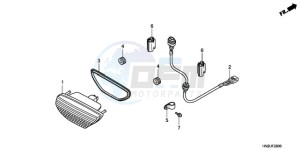 TRX500FA9 Australia - (U) drawing TAILLIGHT