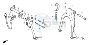 CB250 NIGHTHAWK drawing STAND