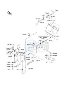 KAF 400 C [MULE 610 4X4 HARDWOODS GREEN HD] (C6F-C9F) C8F drawing FUEL EVAPORATIVE SYSTEM -- CA- -