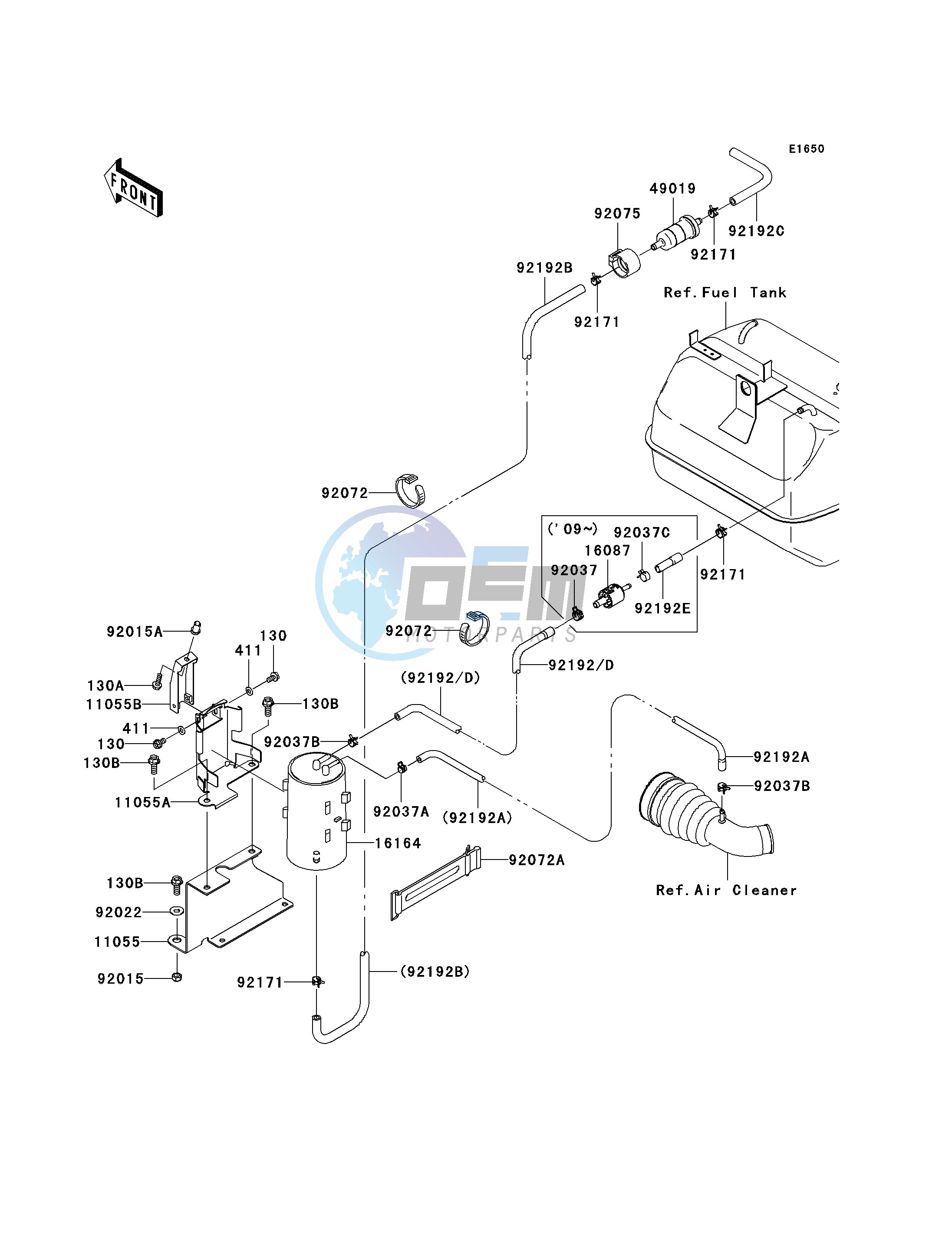 FUEL EVAPORATIVE SYSTEM -- CA- -