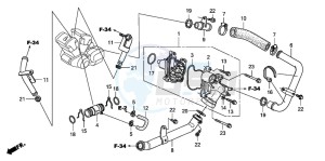 VTX1300S drawing WATER PUMP