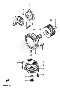 DR600R (E2) drawing OIL PUMP