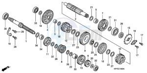 CBR125RWA Australia - (U / BLA) drawing TRANSMISSION