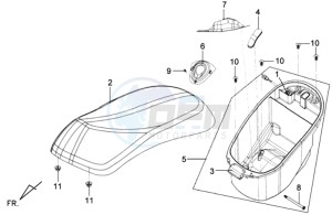 MIO 100 drawing BUDDYSEAT - HELMET BOX