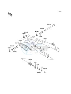 ELIMINATOR 125 BN125A6F GB XX (EU ME A(FRICA) drawing Swingarm