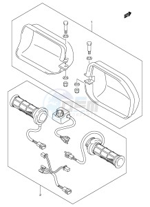 AN400 (E2) Burgman drawing KNUCKLE COVER (MODEL Y K1 K2 OPT)