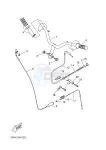 CW50 BW'S (5WWV 5WWV 5WWV) drawing STEERING HANDLE & CABLE