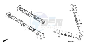 CBR600RR9 Europe Direct - (ED / MK) drawing CAMSHAFT/VALVE