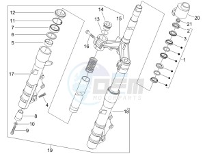 Nexus 500 e3 (UK) UK drawing Fork steering tube - Steering bearing unit