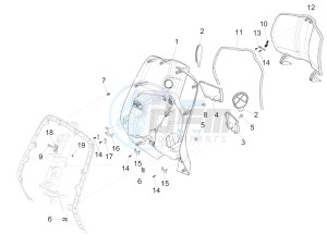 150 Sprint 4T 3V ie (APAC) (AU, CD, EX, JP, RI, TH, TN) drawing Front glove-box - Knee-guard panel