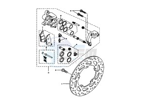 XC VERSITY 300 drawing FRONT BRAKE CALIPER MY05