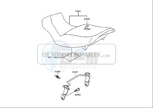 ZZR 250 (EU) drawing SEAT