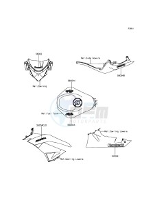 NINJA ZX-6R ZX600RGF FR GB XX (EU ME A(FRICA) drawing Decals