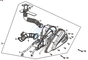 SYMPHONY ST 125I (XB12W2-EU) (E4) (L7-M0) drawing AIR FILTER