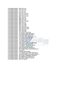 VLR1800 (E3-E28) drawing * COLOR CHART *