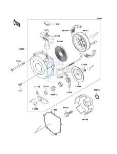 KLF250 KLF250A8F EU GB drawing Recoil Starter