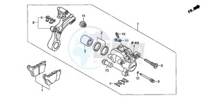 CBR600RR drawing REAR BRAKE CALIPER