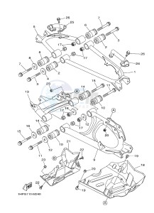 YFM550FWAD YFM5FGPD GRIZZLY 550 EPS (1HSE 1HSF) drawing REAR ARM