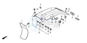 XR600R drawing REAR FENDER