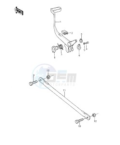 KE 125 A [KE125] (A7-A8) [KE125] drawing BRAKE PEDAL_TORQUE LINK -- 80-81 A7_A8- -