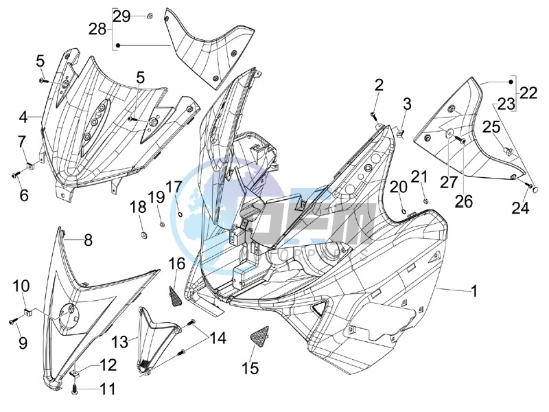 Front shield