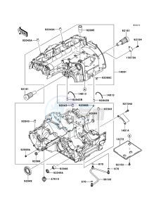 Z1000SX ZX1000GCF FR GB XX (EU ME A(FRICA) drawing Crankcase